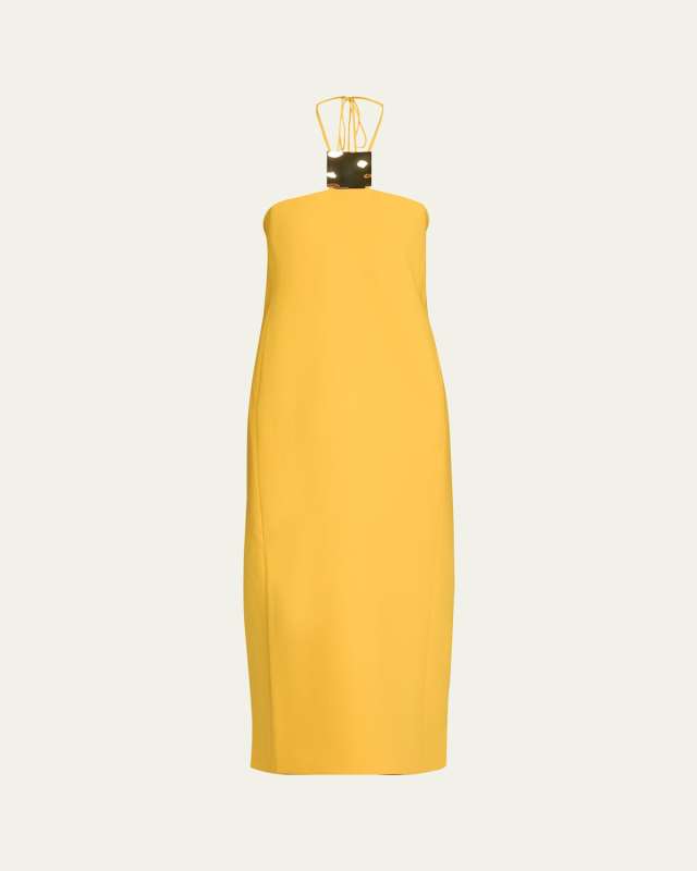 Sezane Halter Midi Dress